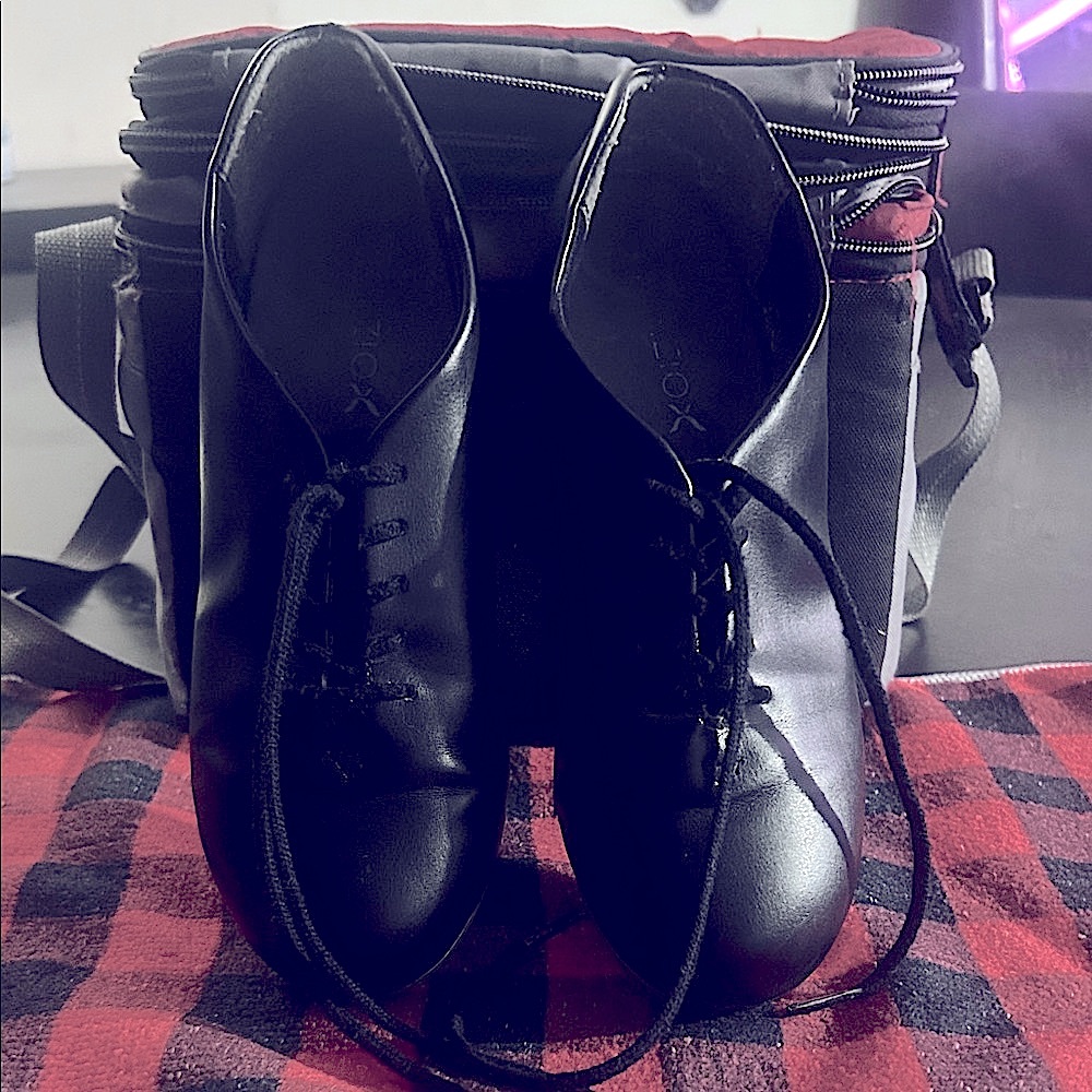 Boys Black Tap Shoes